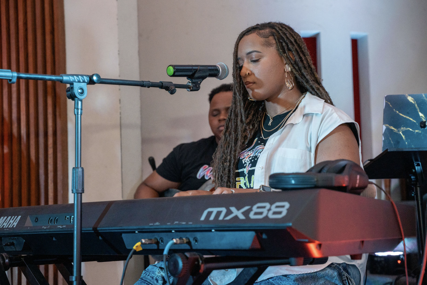 Praise team on stage